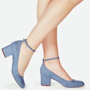 Blue Suede Pumps